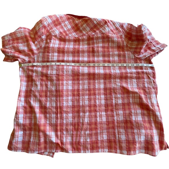 NWOT DENIM&CO 3X SHORT SLEEVE SEERSUCKER TOP - 2 TOPS IN ONE - Picture 9 of 10